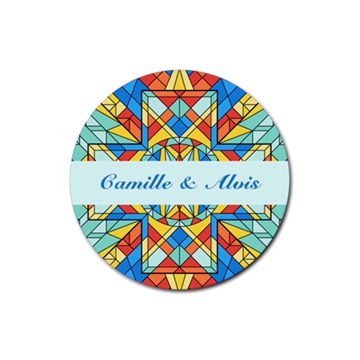 Personalized Church Name Rubber Coaster (Round) Rubber Coaster (Round)