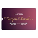 Personalized Name Any Text Couple Wedding Memories Gift Name Card Style USB Flash Drive Name Card Style USB Flash Drive Front