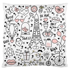 Big Collection With Hand Drawn Objects Valentines Day 16  Baby Flannel Cushion Case (two Sides)