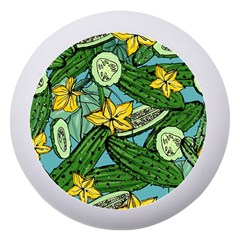 Seamless Pattern With Cucumber Slice Flower Colorful Hand Drawn Background With Vegetables Wallpaper Dento Box With Mirror