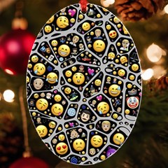 Mental Emojis Emoticons Icons Uv Print Acrylic Ornament Oval