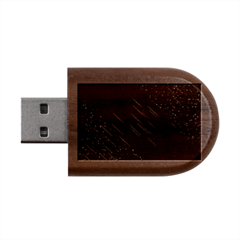 Illustrations Space Purple Wood Oval Usb Flash Drive