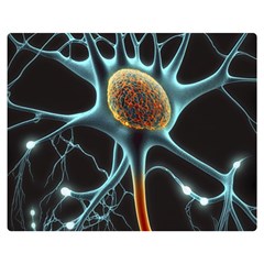 Organism Neon Science Two Sides Premium Plush Fleece Blanket (teen Size)