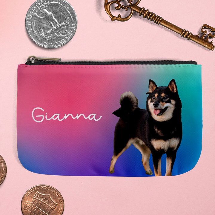 Personalized Pet Photo Name Large Coin Purse Large Coin Purse