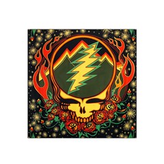 Grateful Dead Scarlet Fire Satin Bandana Scarf 22  X 22 