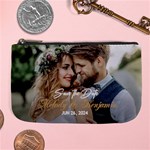 Personalized Save the Date Wedding Couple Photo Name Large Coin Purse Large Coin Purse Front