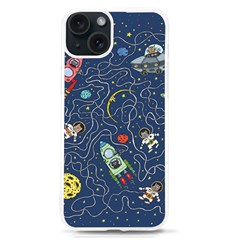 Cat Space Astronaut Rocket Maze Iphone 15 Tpu Uv Print Case