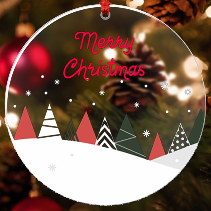 Personalized Name Xmas Tree UV Print Acrylic Ornament Round UV Print Acrylic Ornament Round