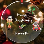 Personalized Name Xmas UV Print Acrylic Ornament Round UV Print Acrylic Ornament Round Front
