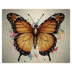 Butterflies Of Motivation Two Sides Premium Plush Fleece Blanket (teen Size)