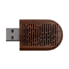 Texture, Stripes, Pattern Wood Oval Usb Flash Drive