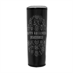 Personalized Halloween Illustration Name Any Text Stainless Steel Travel Tumbler 20oz Stainless Steel Travel Tumbler (Black) Front