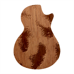 Giraffe Skin Texture Guitar Shape Wood Guitar Pick Holder Case And Picks Set