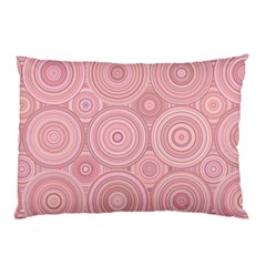 Pink Retro Texture With Circles, Retro Circles Background, Pillow Case (two Sides)