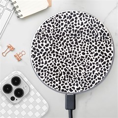 Zebra Skin, Vector Textures, White Black Background Wireless Fast Charger(white)