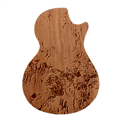 Melting Patterns Guitar Shape Wood Guitar Pick Holder Case And Picks Set