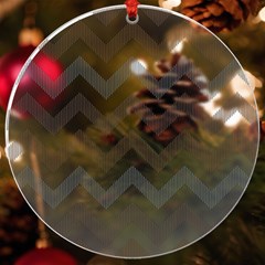 Colored Zigzag Seamless Patterns Uv Print Acrylic Ornament Round