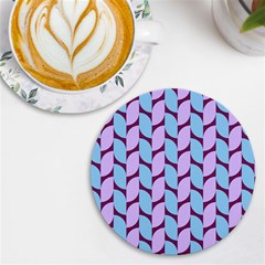 Purple Blue Pattern Uv Print Round Tile Coaster