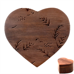 Artwork Backdrop Bird Blue Heart Wood Jewelry Box