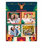 Personalized Christmas Photo Two Sides Premium Plush Fleece Blanket Two Sides Premium Plush Fleece Blanket (Large) 80 x60  Blanket Back