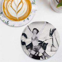 Betty Page Bdsm Uv Print Round Tile Coaster