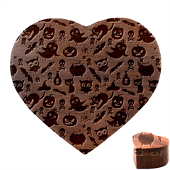 Ghosts Owls Pumpkins Heart Wood Jewelry Box