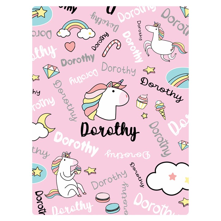 Personalized Baby Unicorn Blanket Two Sides Premium Plush Fleece Blanket (Baby Size)