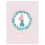 Personalized Name Mermaid Tail Birthday Two Sides Premium Plush Fleece Blanket (Baby Size) 40 x30  Blanket Front
