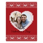 Personalized Photo Knitted Style Valentine s Day Two Sides Premium Plush Fleece Blanket Two Sides Premium Plush Fleece Blanket (Large) 80 x60  Blanket Front