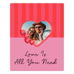 Personalized Photo Valentine s Day Two Sides Premium Plush Fleece Blanket Two Sides Premium Plush Fleece Blanket (Large) 80 x60  Blanket Front