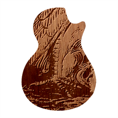 Pxl 20231123 001607591 Guitar Shape Wood Guitar Pick Holder Case And Picks Set