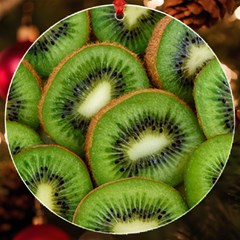 Kiwi Texture, Background With Kiwi, Fruits, Kiwi Uv Print Acrylic Ornament Round