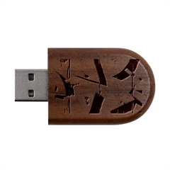 Watermelons, Fruits Wood Oval Usb Flash Drive