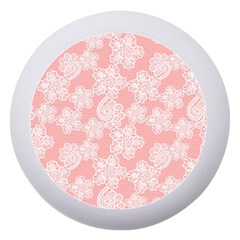 Lace White Ornamental Textile Dento Box With Mirror