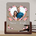 Personalized Photo Couple Valentine Day Name Any Text Acrylic UV Print 6  Tabletop Frame (U-Shape) Front