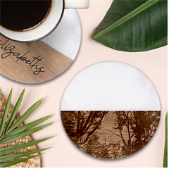 Patagonia Forest, Nahuel Huapi National Park, Rio Negro, Argentina Classic Marble Wood Coaster (round) 
