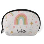 Personalized Rainbow Name Any Text Accessory Pouch (Large) Back