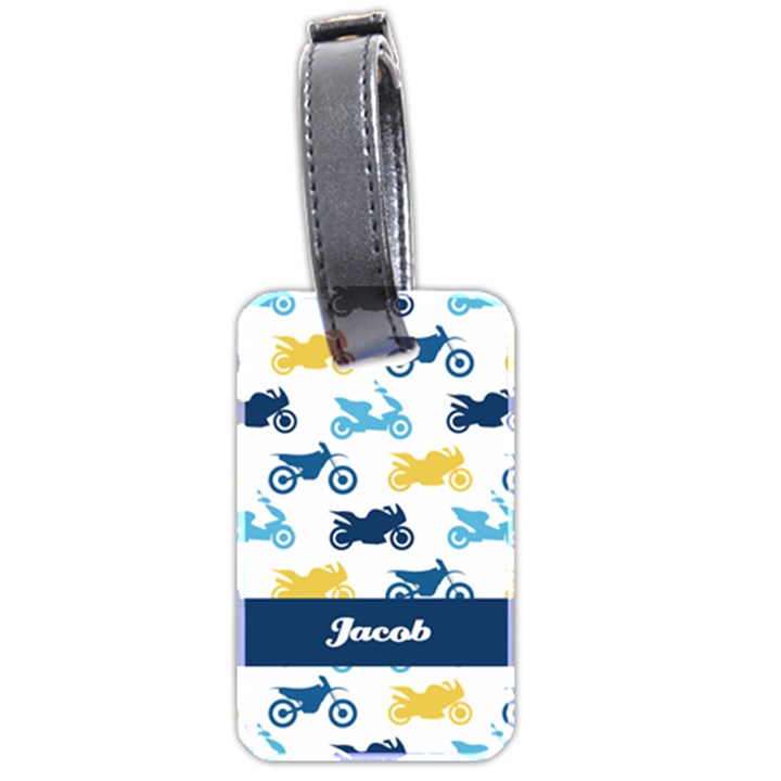 Motorcycle Pattern Luggage Tag (two sides)