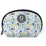 Personalized Floral Name Any Text Accessory Pouch (Large) Back