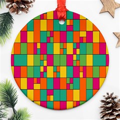 Abstract-background Round Ornament (two Sides)