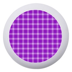 Purple Plaid Tartan 3 Dento Box With Mirror