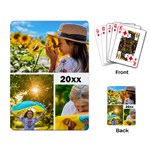 3 Photo Collage with Script Playing Cards Single Design (Rectangle) Back