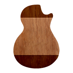 Burgundy Red To Electric Yellow Bilinear Gradient Guitar Shape Wood Guitar Pick Holder Case And Picks Set