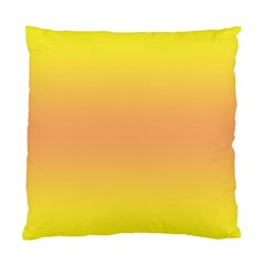Electric Yellow To Coral Pink Bilinear Gradient Standard Cushion Case (one Side)