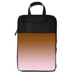 Chocolate Brown To Pink Lace Linear Gradient Foldable Shoe Storage Bag