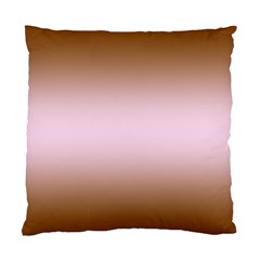 Chocolate Brown To Pink Lace Bilinear Gradient Standard Cushion Case (one Side)