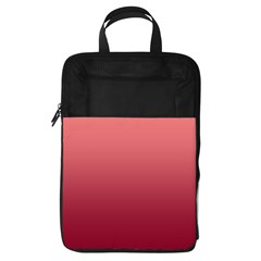 Coral Pink To Burgundy Red Linear Gradient Foldable Shoe Storage Bag