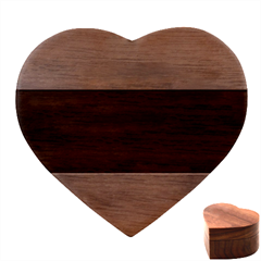 Coral Pink To Burgundy Red Bilinear Gradient Heart Wood Jewelry Box