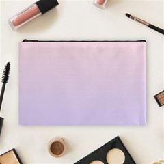 Pale Pink To Pale Violet Linear Gradient Cosmetic Bag (large)
