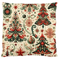 Christmas Tree Snow Large Cushion Case (one Side)
